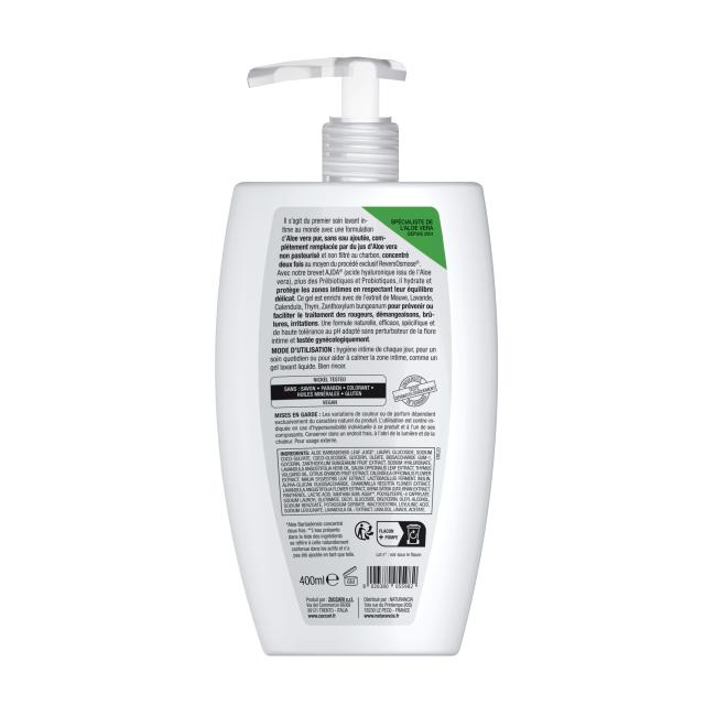 GYN-ALOE SOIN LAVANT Gel Flacon pompe 400ml - face arrière