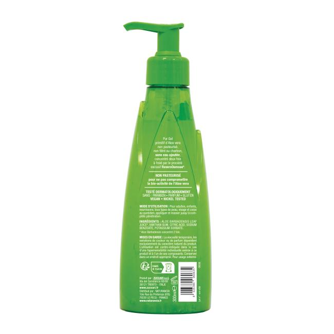PUR GEL ALOE Flacon pompe 300ml - vue arrière